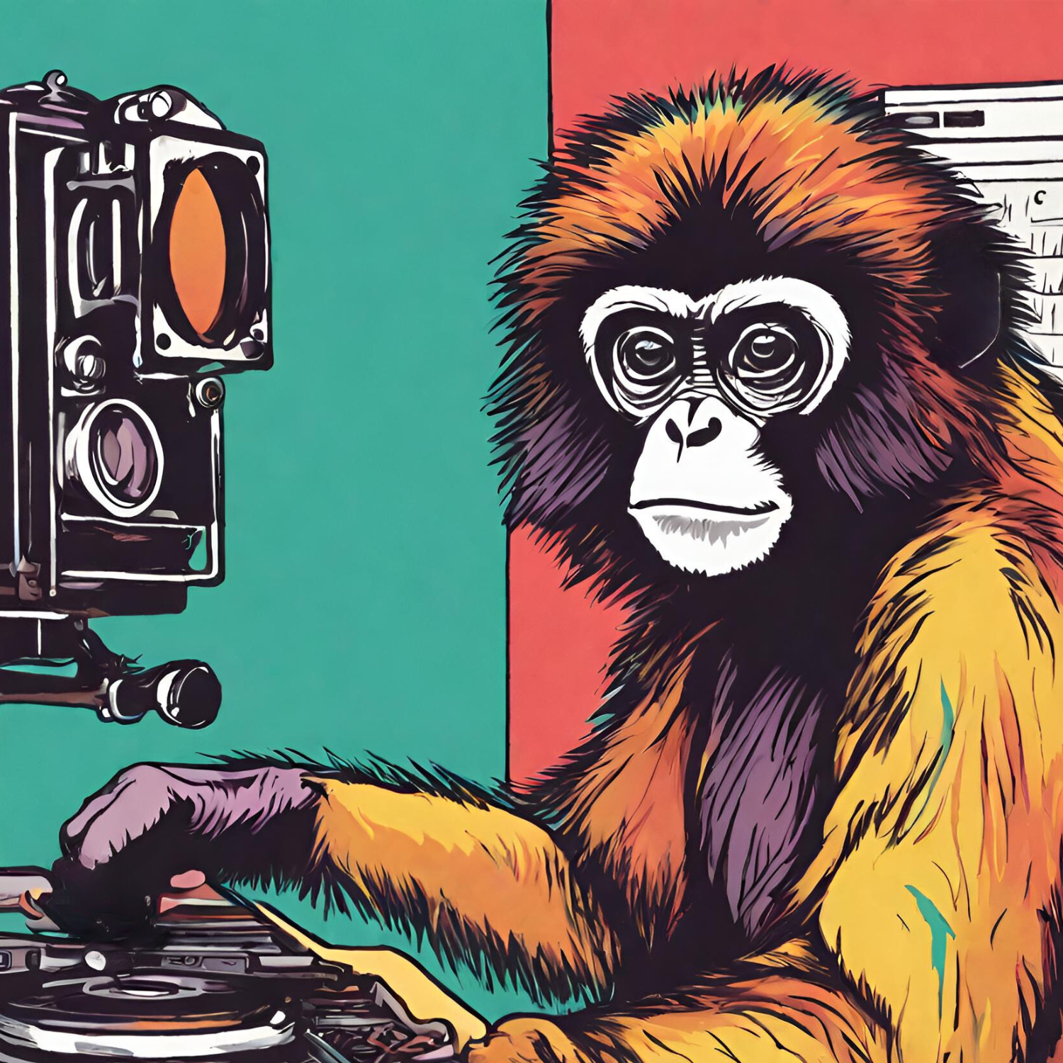 Monkey working