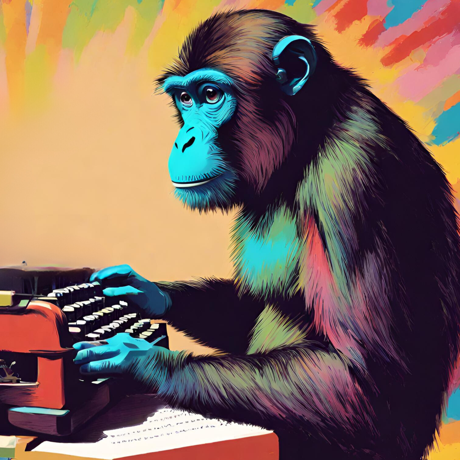 Monkey with a typewriter