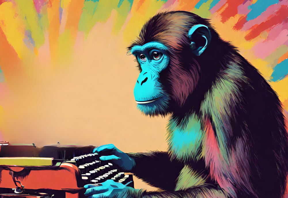 Monkey at a typewriter
